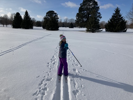 Greta and Papa XC Skiing1